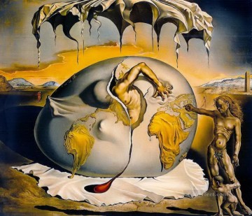 Geopolitical Child Watching the Birth of the New Man 2 Surrealism Oil Paintings